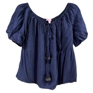 Lilly Pulitzer Sain Top – True Navy – Size Small – NWT